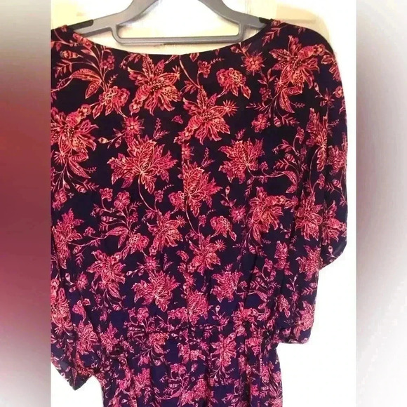 Lands' End Red and Orange Ruffled Tie Front Sundress - Picture 2 of 8